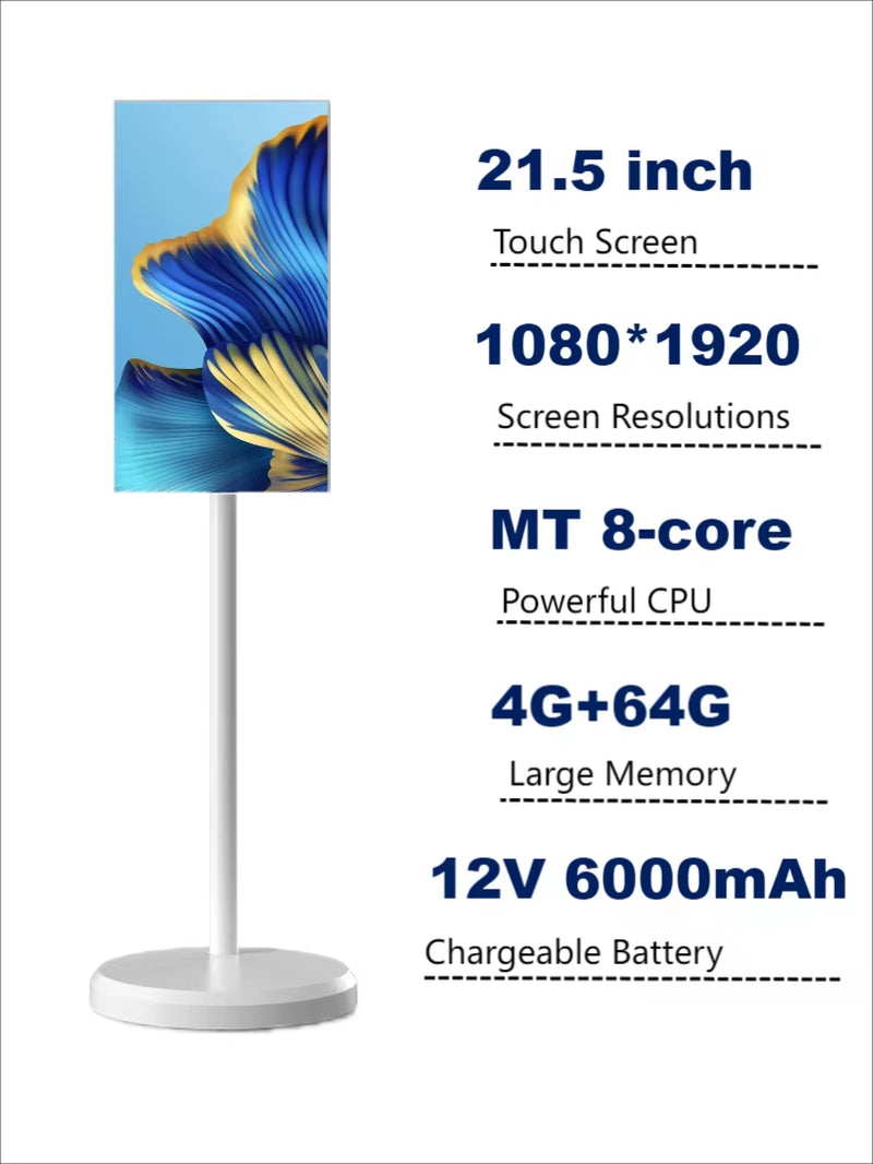 Popular Shenzhen 21.5 Inch Battery-Power Android Lg Stand by Me Tv In-Cell Touch Screen Gym Gaming Live Room Smart Tv