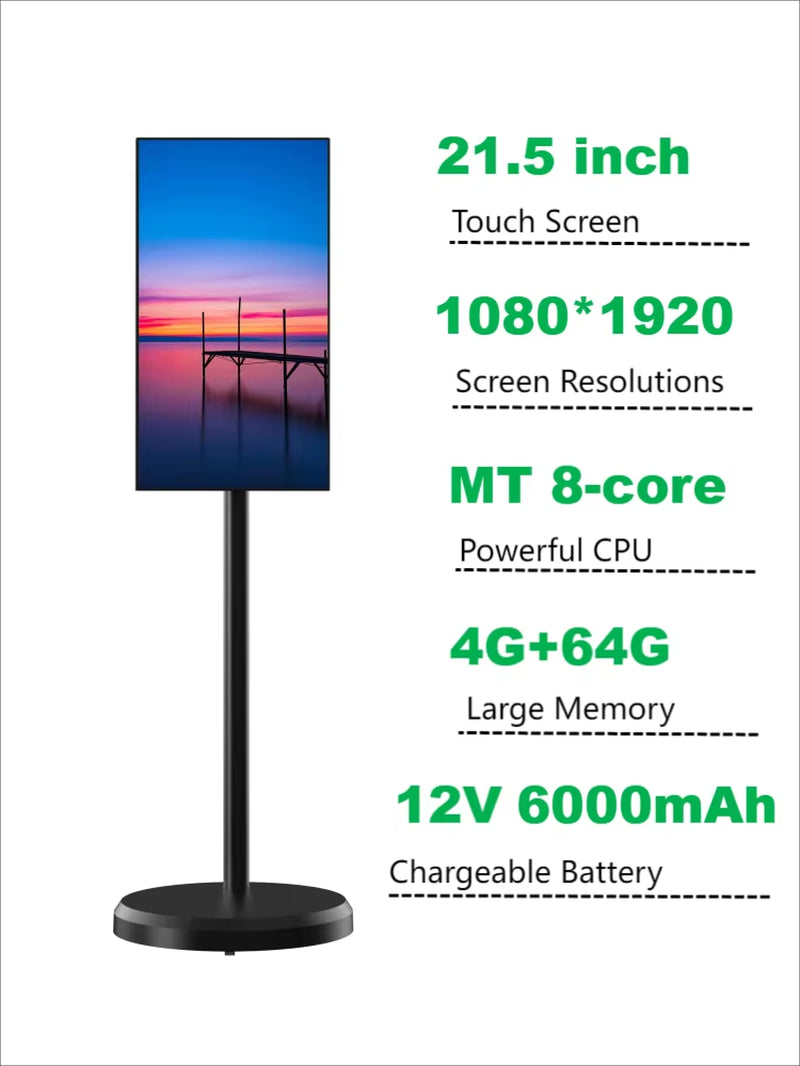 Popular Shenzhen 21.5 Inch Battery-Power Android Lg Stand by Me Tv In-Cell Touch Screen Gym Gaming Live Room Smart Tv