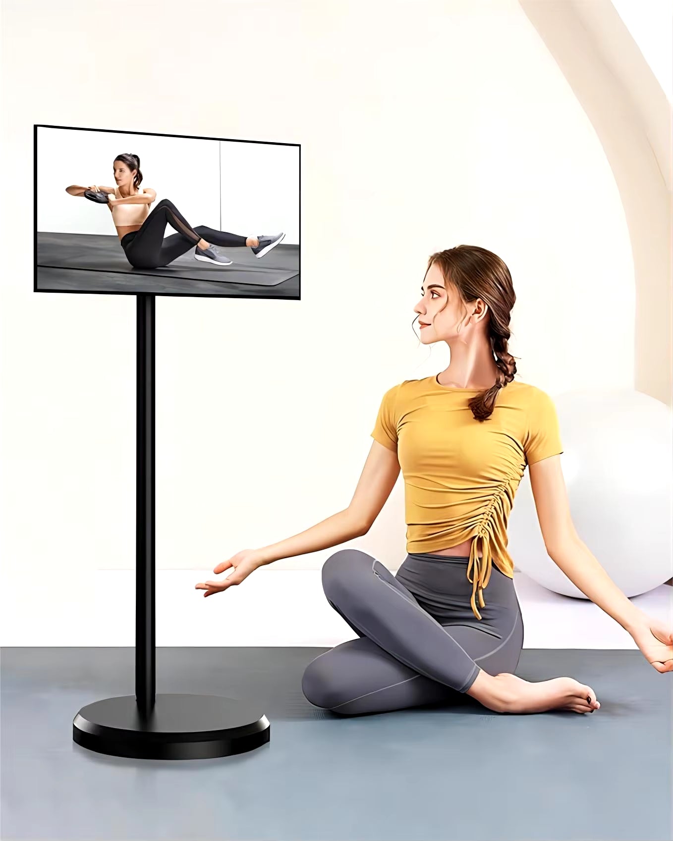 Popular Shenzhen 21.5 Inch Battery-Power Android Lg Stand by Me Tv In-Cell Touch Screen Gym Gaming Live Room Smart Tv